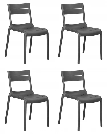 Набор 4 шт стул обеденный DOBRIN TIM (темно-серый (GR-04))