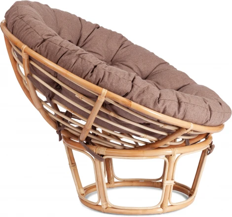 Кресло "PAPASAN ECO"  P115-1/SP STD / c подушкой, ремешками (Светлое дерево)