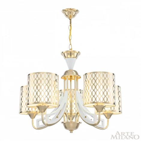Подвесная люстра Arte Milano Florentia-3387 303387/5 Wh/Gd (220V, на цепи)