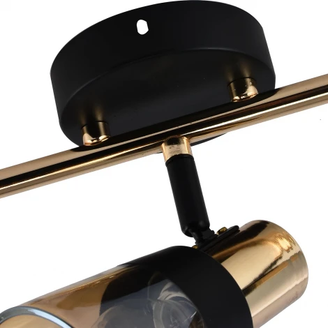 Настенно-потолочный спот Escada Brandy 684/3P 3x40Вт E14, металл/стекло, чёрный/золото