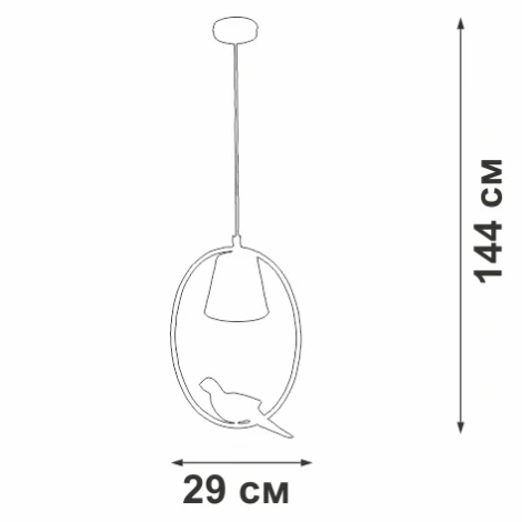 Подвесной светильник V2914-1/1S Vitaluce (220V, на проводе, птички)