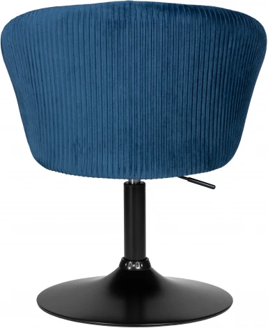 Кресло дизайнерское DOBRIN EDISON BLACK (синий велюр (1922-20)) 8600_BlackBase-LM BLACK, цвет сиденья синий (1922-20), основания черный