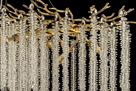 Подвесная люстра Dio D`arte Tavenna Gold Tavenna H 1.5.120x40.100 G (220V, хрусталь, на тросе)