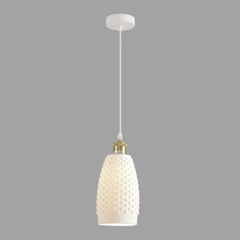 Подвесной светильник Lumion Canestra 8350/1B белый, металл/керамика E27 60W 220V