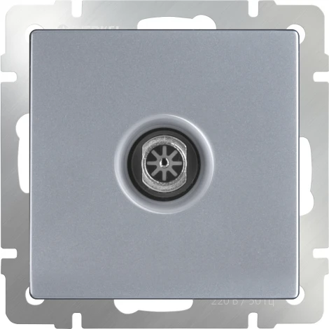 ТВ-розетка проходная (серебряный) W1184006 (a051517)