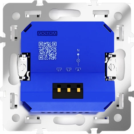 Диммер поворотно-нажимной 600 Вт (белый глянцевый) Voltum S70 VLS070301