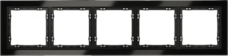 Рамка на 5 постов (черный, стекло) Voltum S70 VLS110508