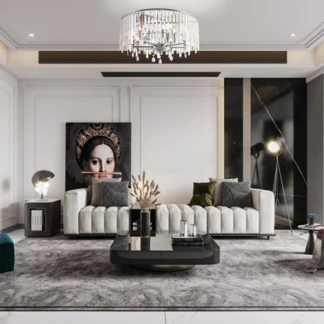 Потолочная люстра хрустальная на штанге Arte Milano Sorrento-2509 372509/8/590 CR (220V)