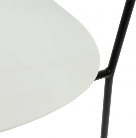 Кресло VAN HALLEN (mod. 2433) пластик/металл, 54,5х53,5х76 см, высота до сиденья 46 белый/черный Tetchair 14296