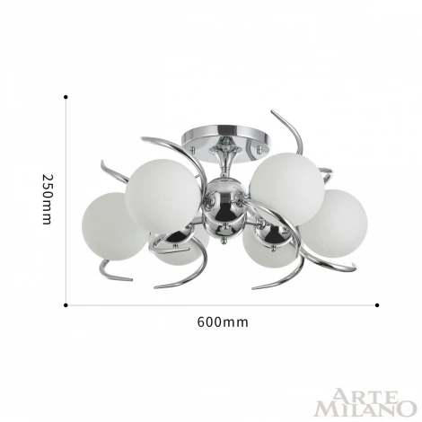 Потолочная люстра на штанге Arte Milano 271007/6C Ni (220V, шарики)
