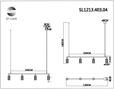 Подвесной светильник ST Luce Kendo SL1213.403.04