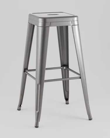 Стул барный TOLIX серебристый матовый KD Stool Group УТ000042110