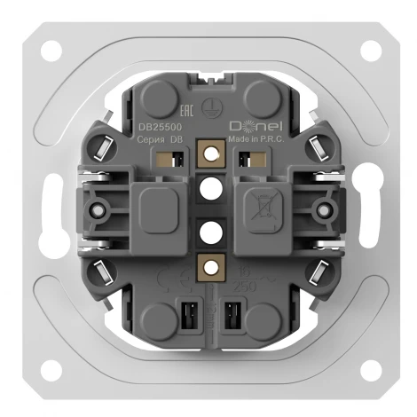 Механизм розетки двойная без заземления Donel DB DB25500