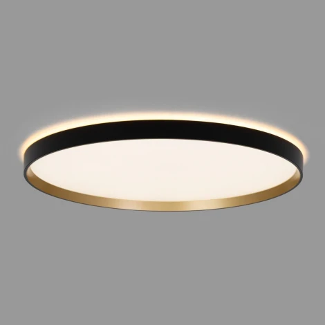 Настенно-потолочный светодиодный светильник IP40 Citilux Etalon CL750501R Черный+Золото с пультом и RGB подсветкой