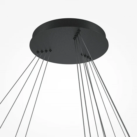 Подвесной светильник ярусный светодиодный Maytoni Rim MOD058PL-L174BK (220V, на тросе)