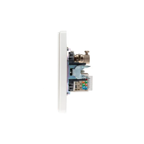 Розетка компьютерная RJ45 кат6 + TV с/у перламутр Kranz Round KR-78-0722-1