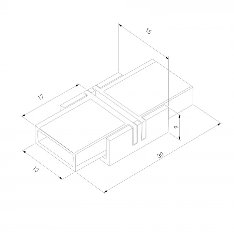 Коннектор для лент COB 24V 480Led 14W IP68 жесткий Elektrostandard  95134/00