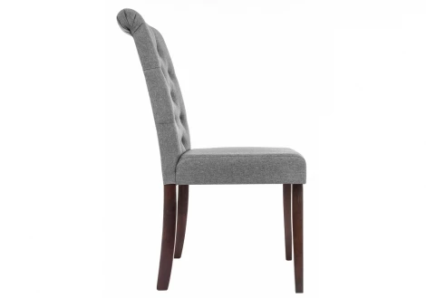 Обеденный стул Woodville Amelia dark walnut / fabric grey 11016