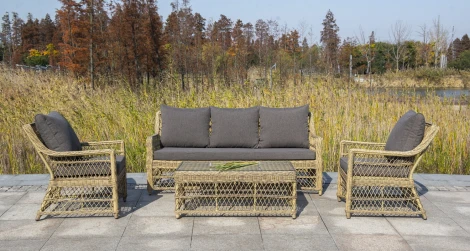 "Гранд Латте" кресло из искусственного ротанга, цвет соломенный 4SIS арт.УТ-00000502