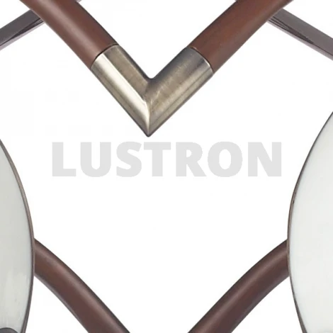 Потолочная люстра N-Light 607 607-08-53 antique brass + walnut tiffany