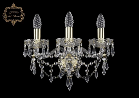 Бра Art Classic 10.23 10.23.3.141.Gd.Dr (220V, хрусталь, подвески, подсвечник, свеча)