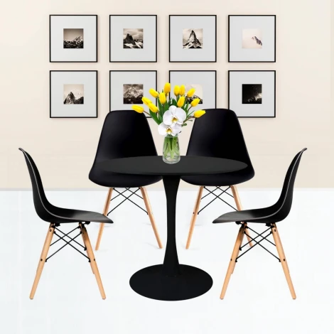 Стол Tulip диам. 90см, черный Bradex Home арт.FR 0991