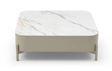 Стол журнальный CT2360 (90) бежевая матовая керамика/DR#45/бежевый ESF 5745