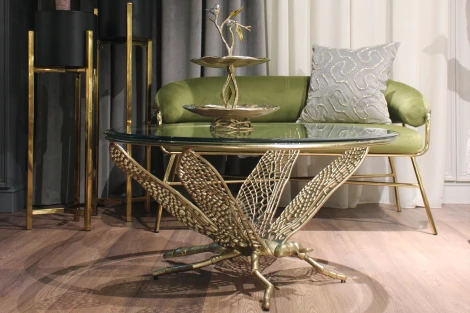 Стол журнальный "Стрекоза"  d84*44см Garda Decor арт.69-1018296