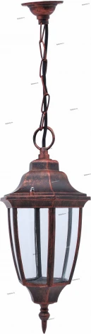 Подвес уличный Horoz Leylak, 1 плафон, медь с черным и прозрачным