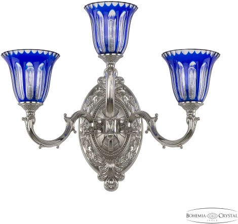 Бра Bohemia Verona 7214B12/2+1/210 Ni P2 U Clear-Blue/H-1H