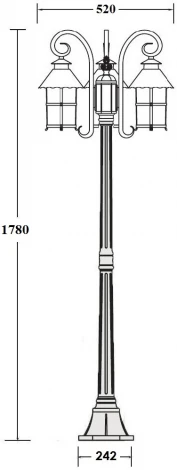 Наземный фонарь Oasis Light CAIOR 1 81508B/18 Bl (220V, IP44)