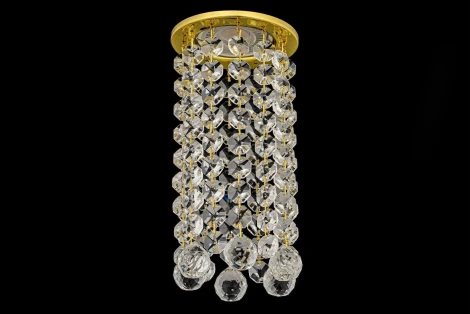 Встраиваемый светильник хрустальный Dio D'Arte Osimo Gold GU10.5.14.8.108 G (220V, круглые)