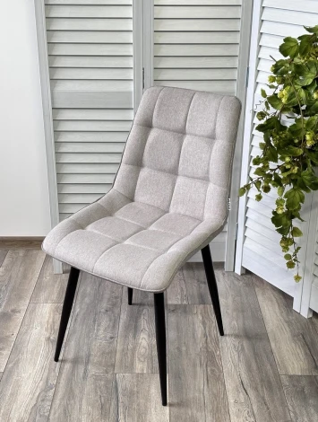 Стул CHIC VF-19/ VF-20 светло-серый/ серый/ черный каркас, ткань M-City 628M03701