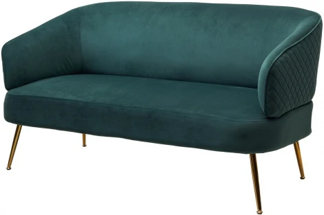 Скамья CIAO BLUVEL-78 Зеленый, велюр / золотой каркас М-City