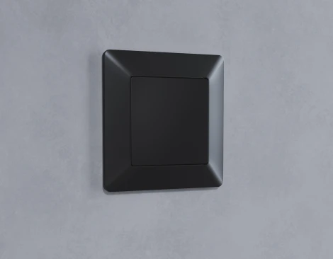 Лицевая панель Ambrella Volt ALFA (Черный матовый) заглушка для суппорта QUANT AP8160