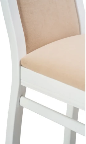 Деревянный стул Woodville Давиано бежевый велюр / белый 515978