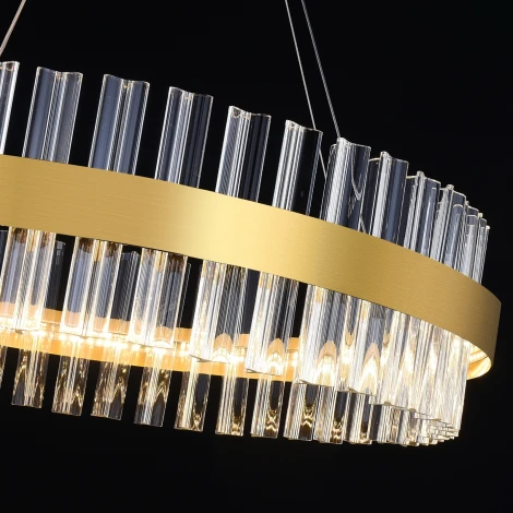 Подвесная люстра с таймером Natali Kovaltseva Royalton INNOVATION STYLE 83108 (LED, 220V, хрусталь, пульт управления, управление смартфоном, на тросе, круглые)