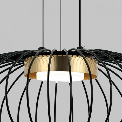 Подвесной светильник Imex MD.23103-1-P-BK+BR (220V, на тросе, круглые)