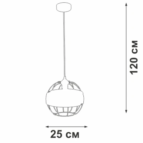 Подвесной светильник V3973-1/1S Vitaluce (220V, на проводе)