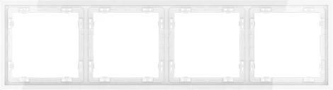 Рамка на 4 поста (белый глянцевый) Voltum S70 VLS100401