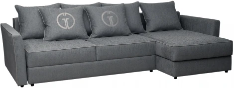 Диван Garda Decor SORRENTO-290-Koza0310-KOR+Nev91 (Темно-серый)