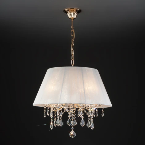 Подвесная люстра Eurosvet 3125 3125/5 золото/белый Strotskis
