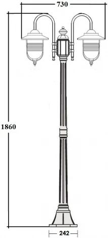 Наземный фонарь Oasis Light TITAN 84708A 10 Bl (220V, IP44)