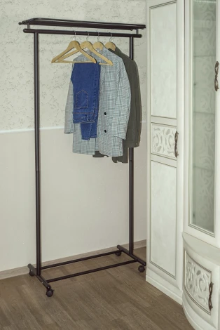 Вешалка напольная на колесах М 9 чёрный от фабрики Mebelik