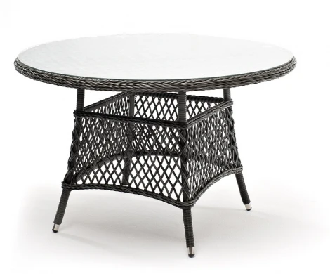 "Эспрессо" плетеный круглый стол, диаметр 118 см, цвет графит 4SIS арт.УТ-00005266