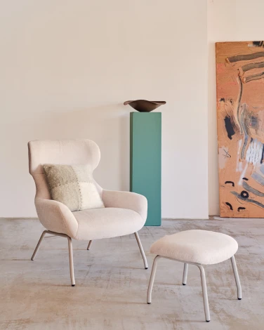 Пуфик La Forma (ex Julia Grup) Belina (Бежевый/ Фанера)