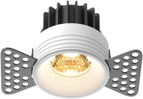 Встраиваемый светильник под гипсокартон Maytoni Round DL058-7W2.7K-TRS-W (LED, 220V, круглые)