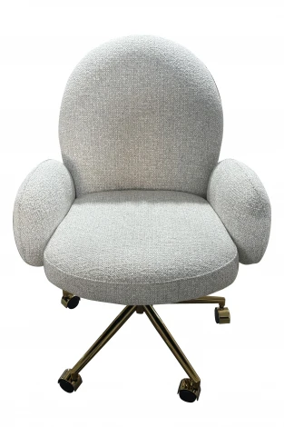 Кресло IST-CASA офисное Клауд PRO BS1239-WT, белый крем/золото