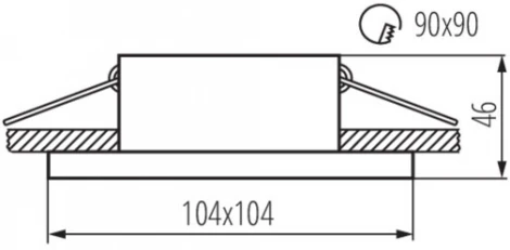 Встраиваемый точечный светильник без цоколя Kanlux IMINES 29030 (12V)