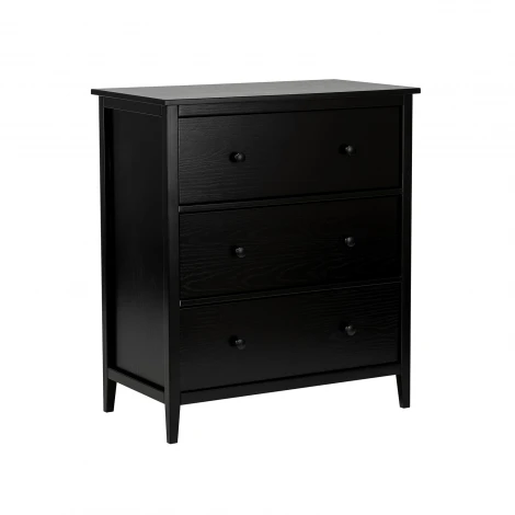 Комод Leset Токе 3 ящ. (МДФ,Металл/Черный) арт.2105876000005